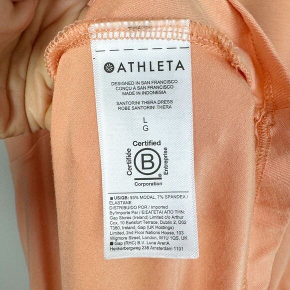 ATHLETA | Santorini Thera A-Line Swing Dress in Cactus Peach Women’s Size Large - Picture 9 of 9